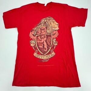 Zuni Sportswear Red Harry Potter Gryffindor Short Sleeve Cotton Tee Size Medium